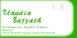 klaudia bajzath business card